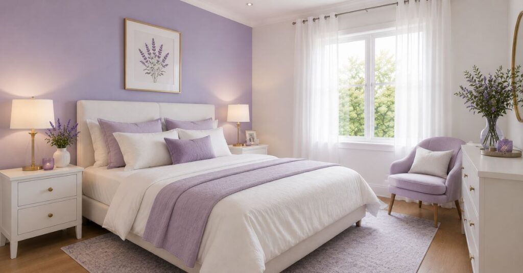 Lavender and White