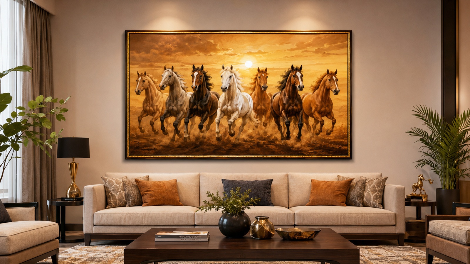 7 Running Horses Painting Vastu Direction in House guide