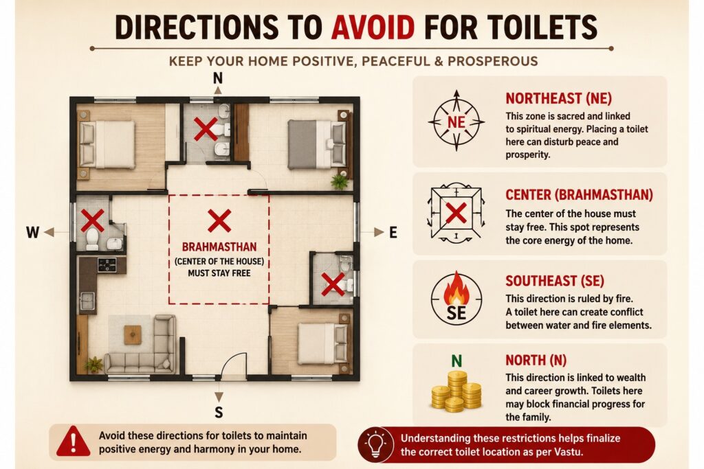 Directions to Avoid for Toilets