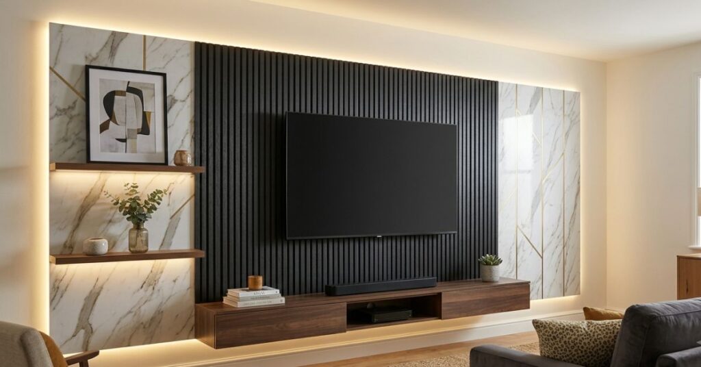 PVC Panel Design for LED TV Units