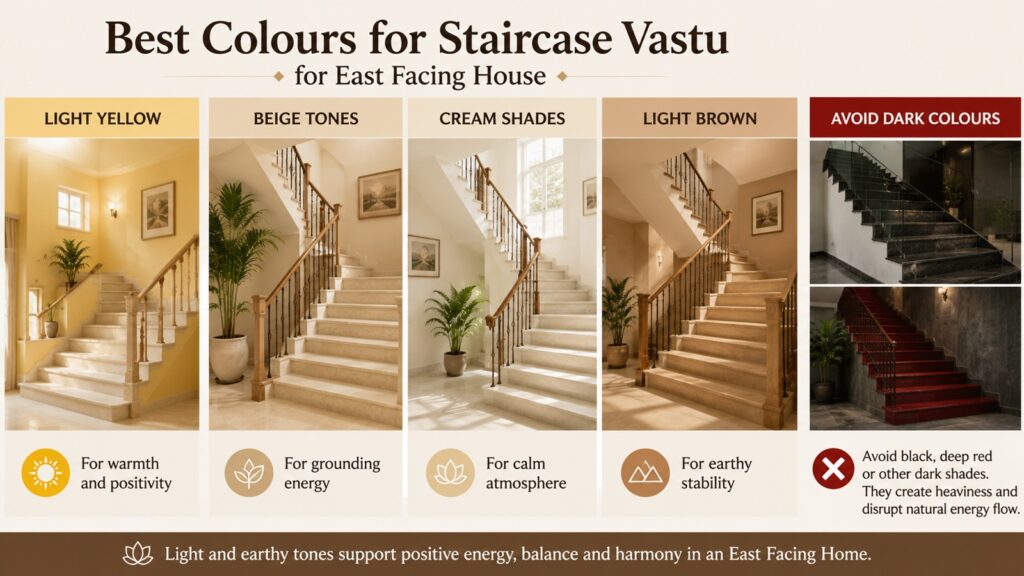 best colours for staircase vastu for east facing house
