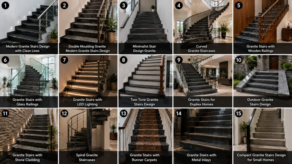 15 Granite Stairs Design Ideas