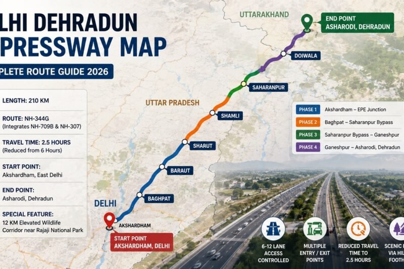 Delhi Dehradun Expressway Map: Complete Route Guide 2026