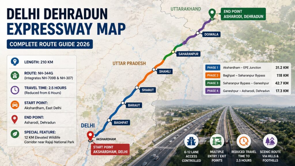Delhi Dehradun Expressway Phases
