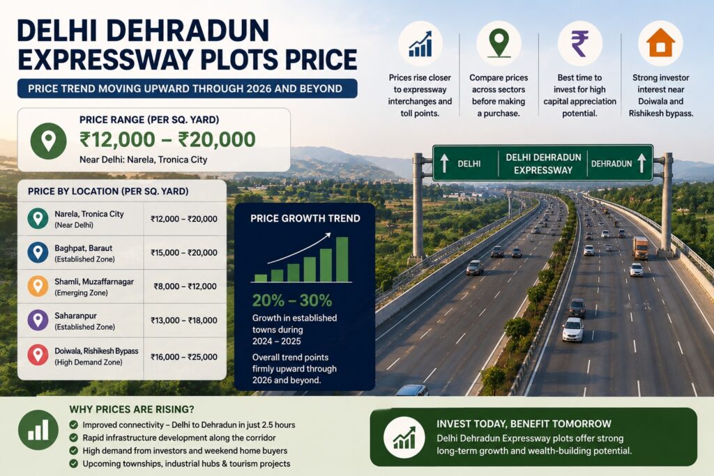 Delhi dehradun Expressway plots prices
