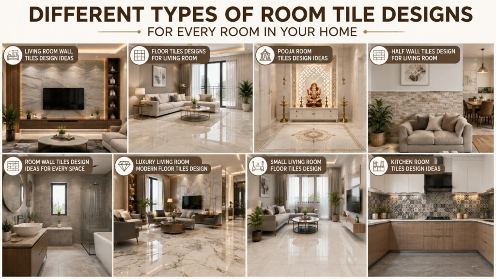 Different types of room tiles design ideas
