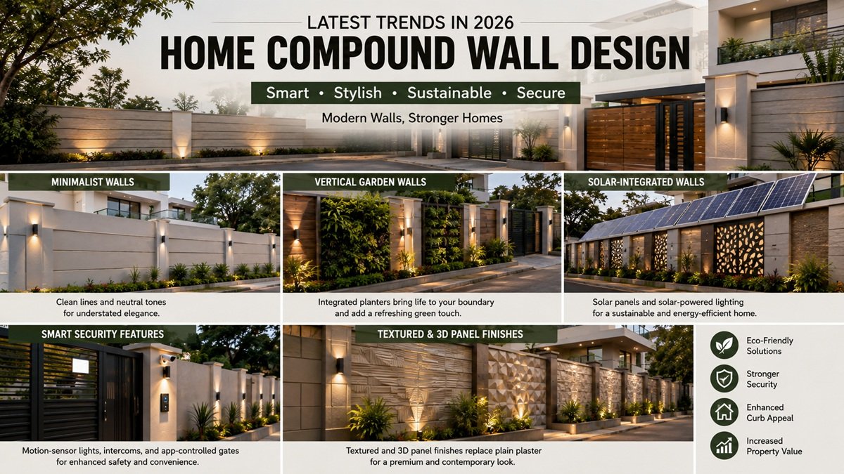 Home compound wall design latest trends