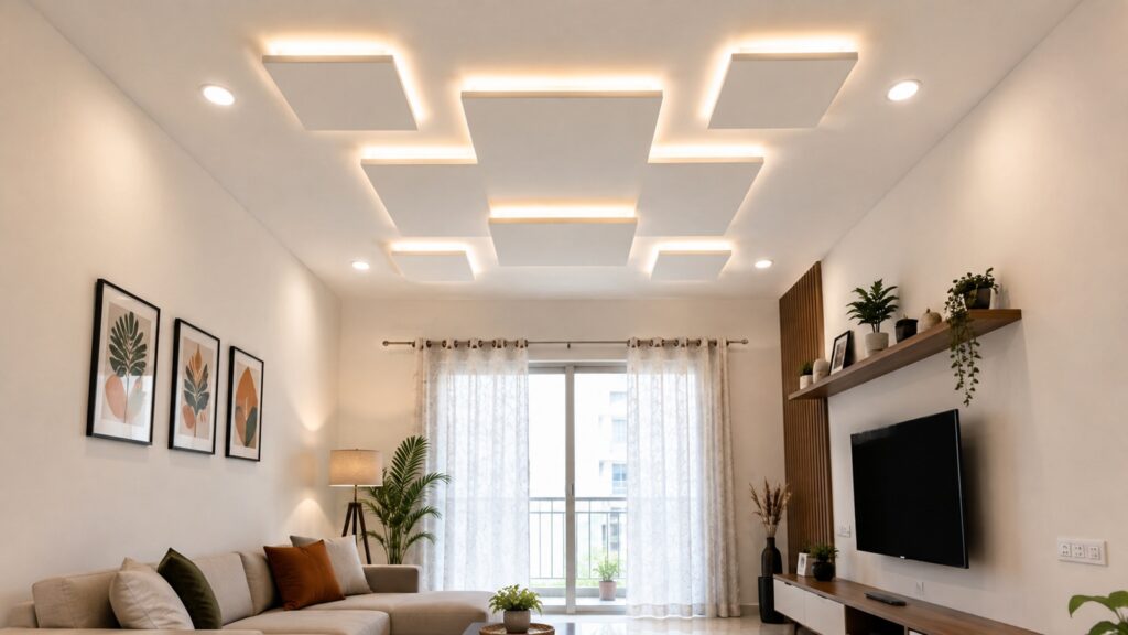 Latest Plus Minus Pop Design Without Ceiling