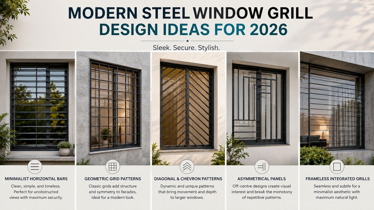 Modern Steel Window Grill Designs