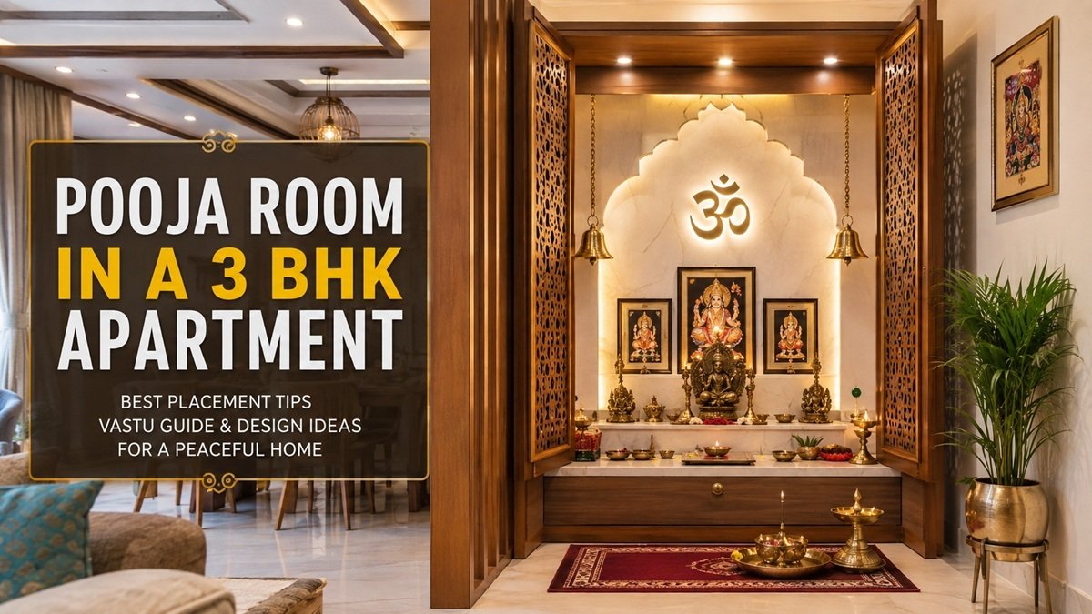 Pooja room in a 3 BHK Apartment Guide