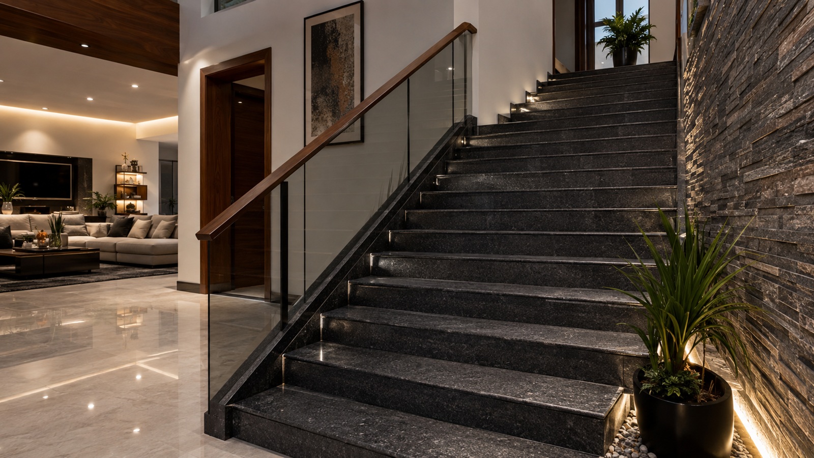 granite stairs design