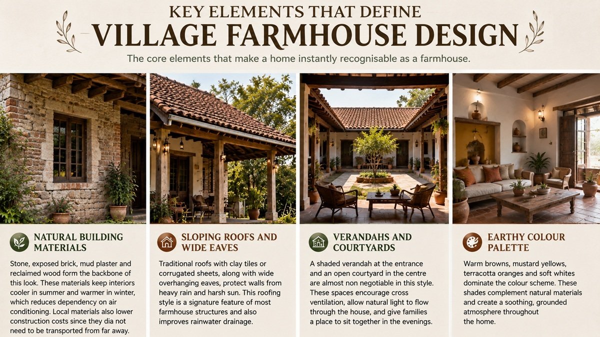 key elements for village farmhouse design