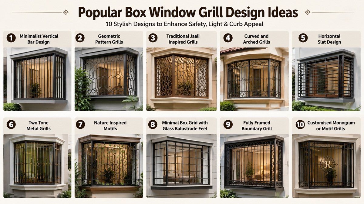 popular box window grill design ideas
