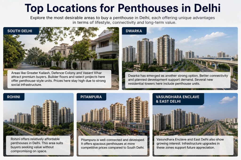top location for penthouses in Delhi