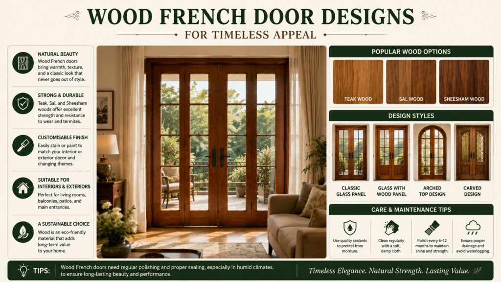 wood french door designs