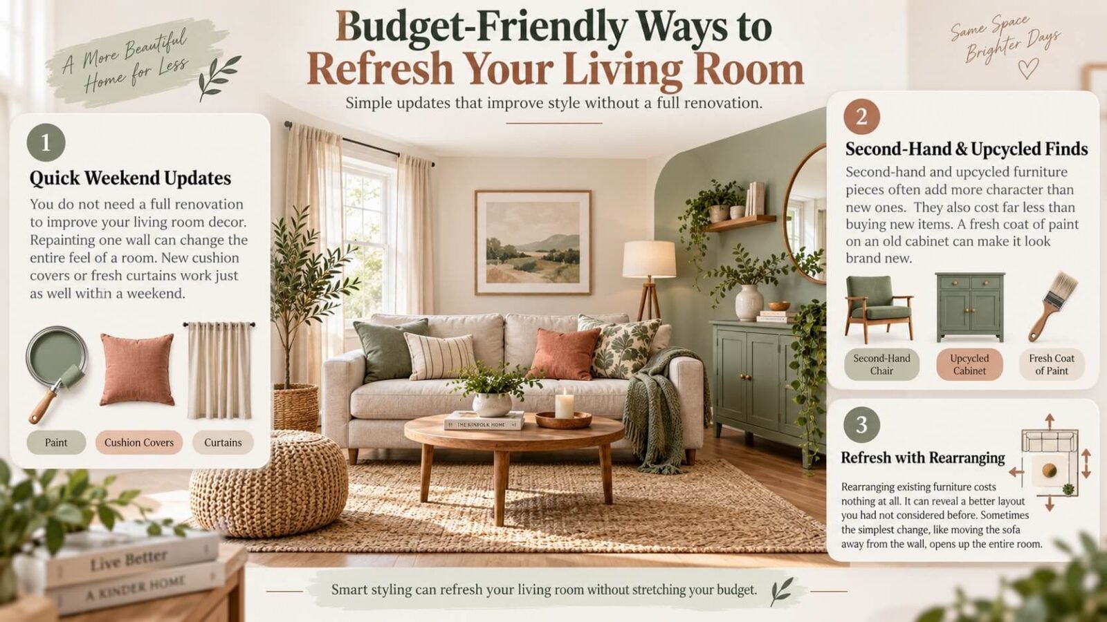 Budget friendly living room decor ideas