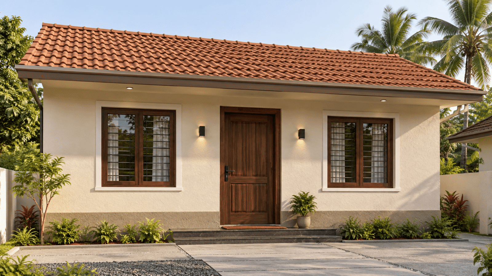 Simple Single Floor Design with a Sloped Roof