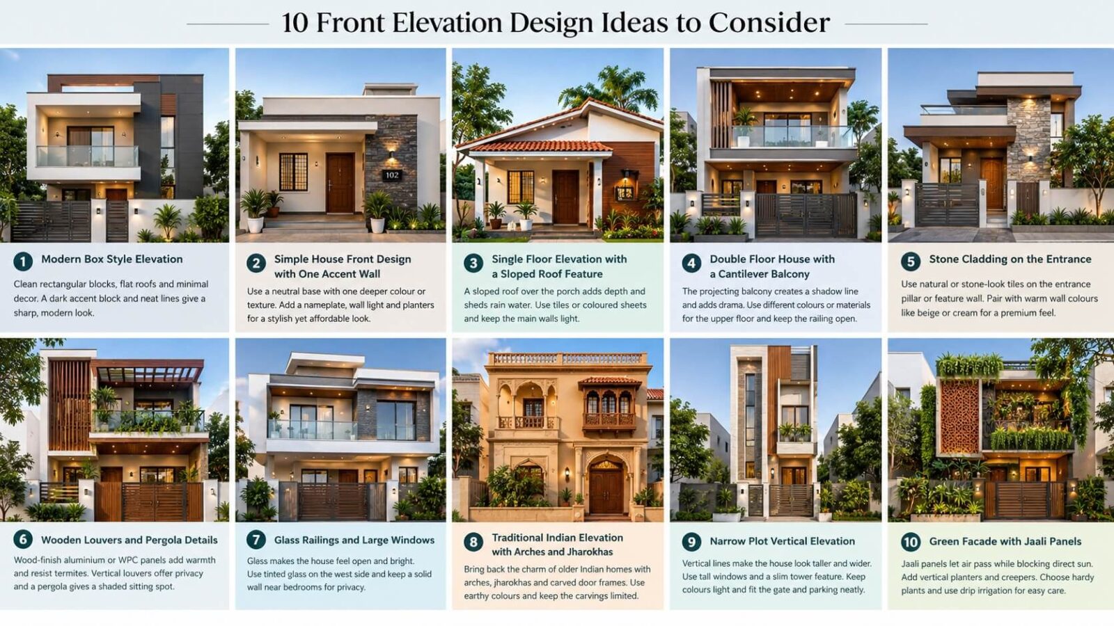 10 Front Elevation Design Ideas