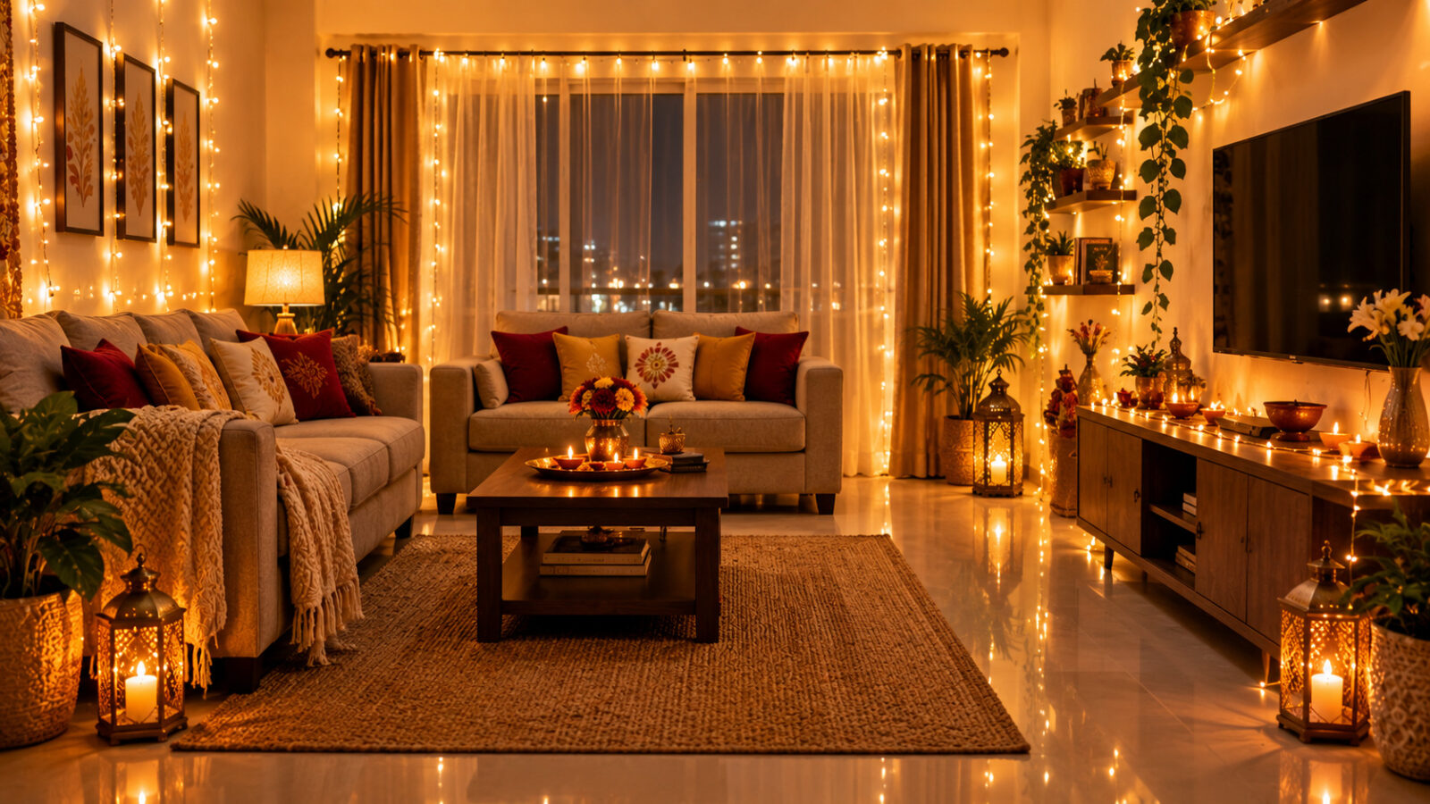 Layer Warm Lighting Around the Room