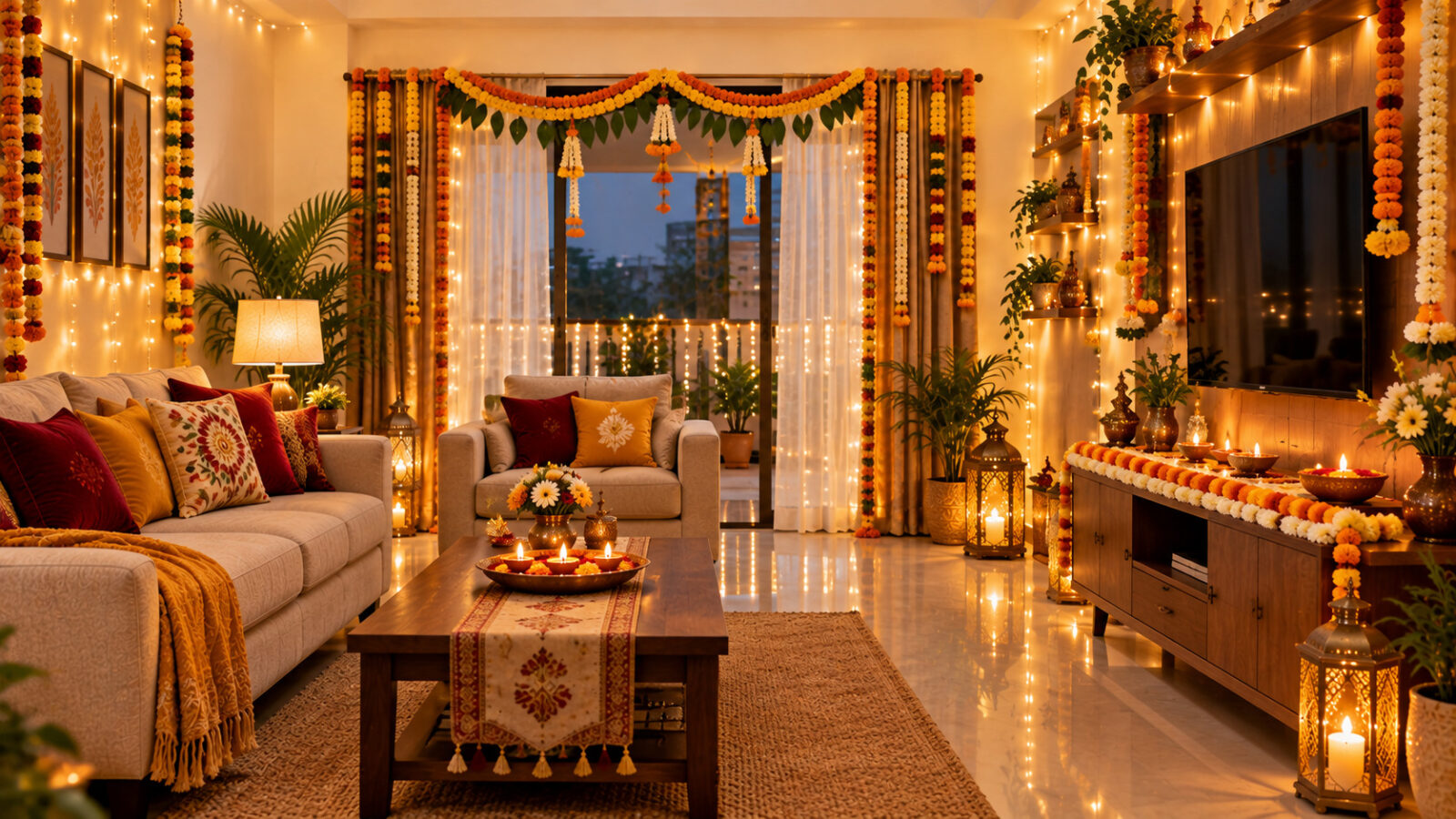 Hang Fresh Flower Torans and Garlands