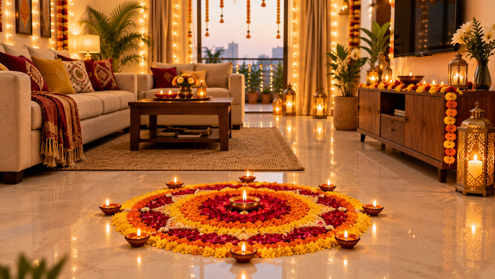 Create a Rangoli Corner