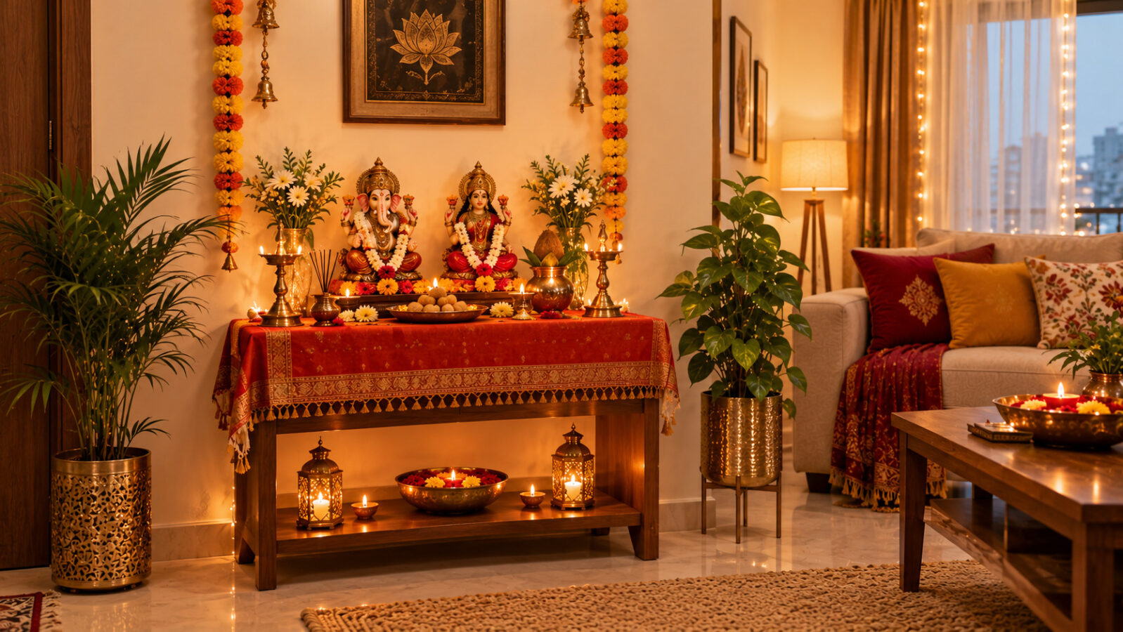 Set Up a Small Pooja or Festive Corner