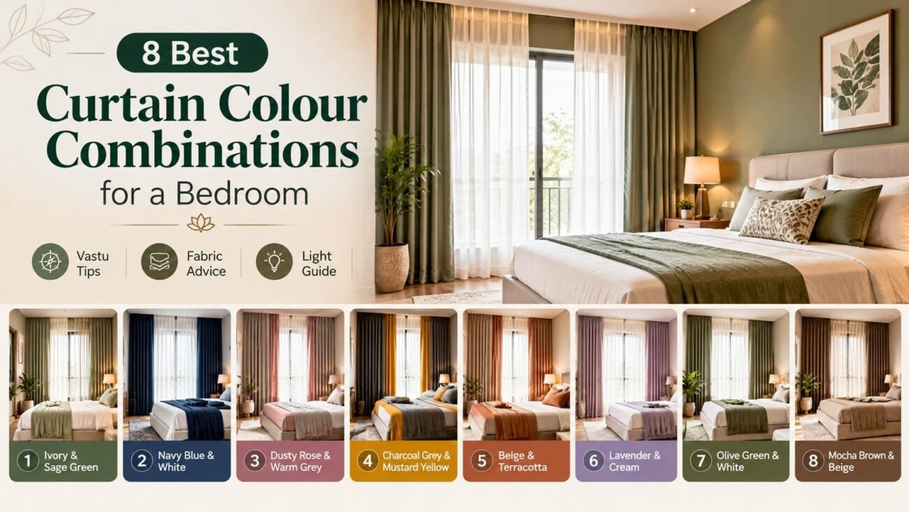 8 Curtain Colour Combinations for a Bedroom