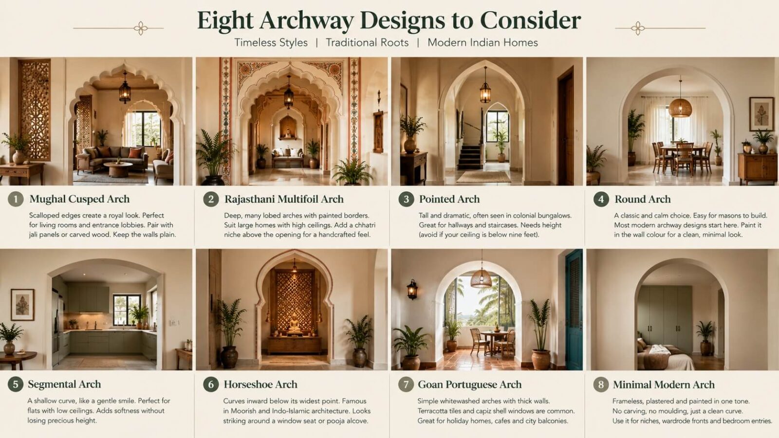 Eight Indian Archway Designs for Modern Homes