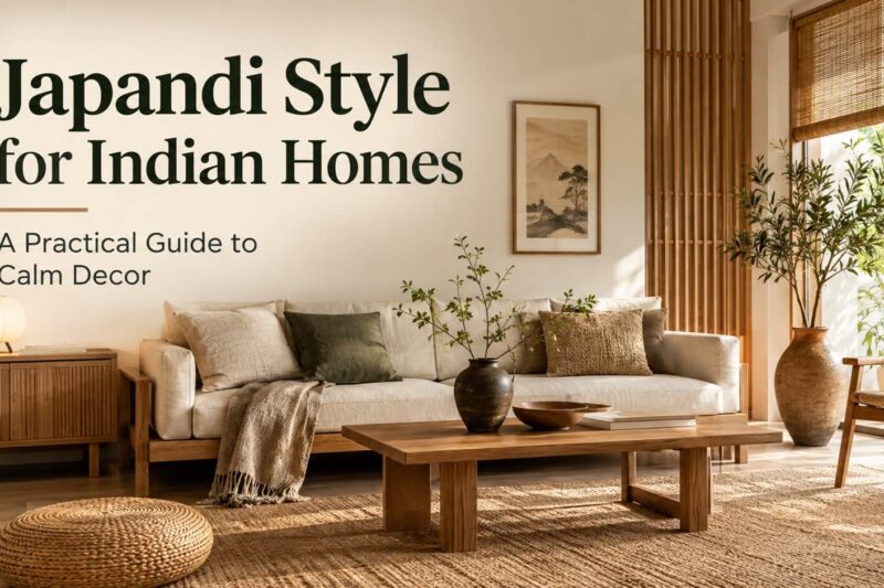 Japandi Style for Indian Homes: Blending Scandinavian Minimalism with Raw Wabi-Sabi