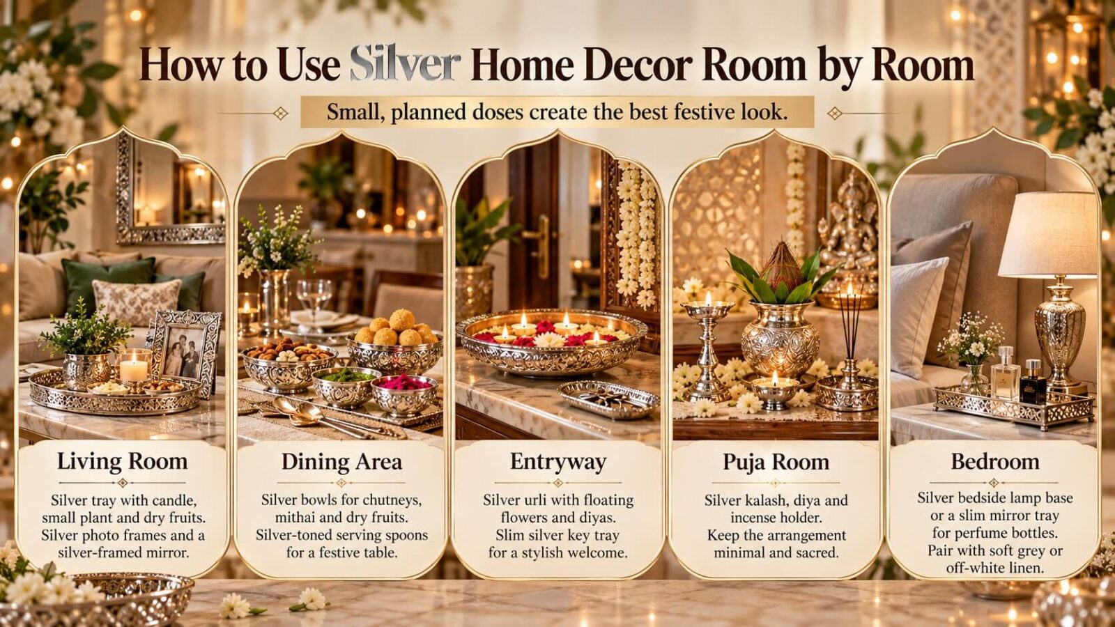 how to use silver home decor